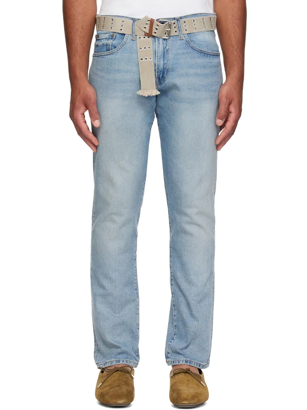 Blue Varick Slim Straight Jeans - 1