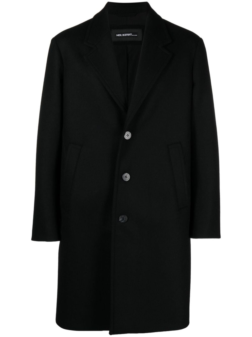 single-breasted tailored coat - 1