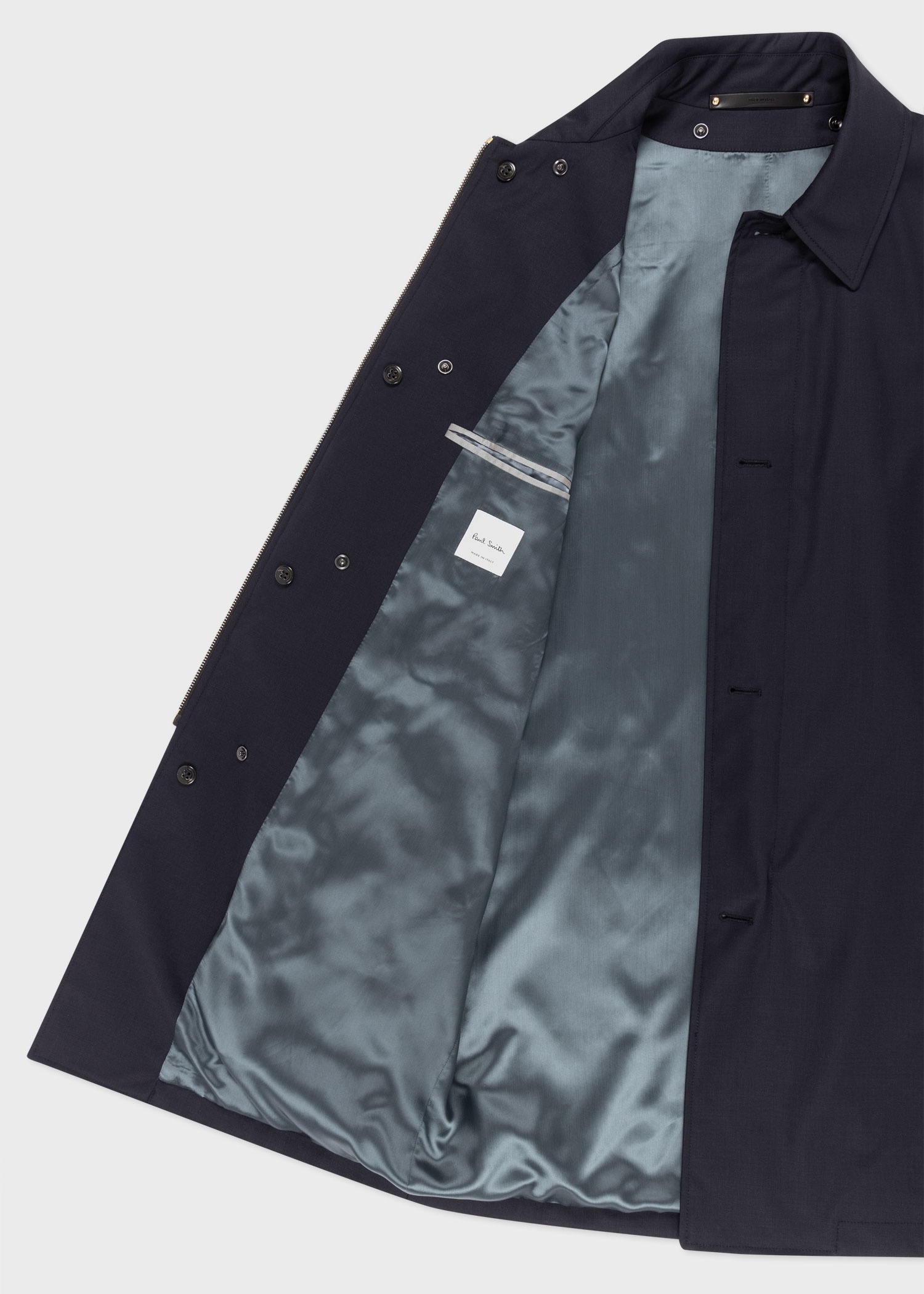 'Storm System' Wool Mac With Detachable Gilet - 4