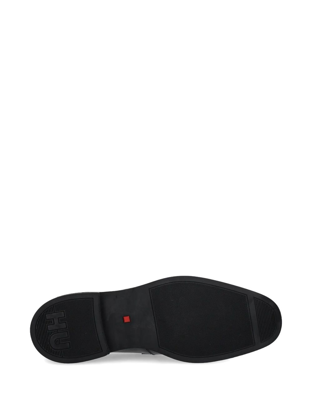 logo-engraved leather loafers - 5