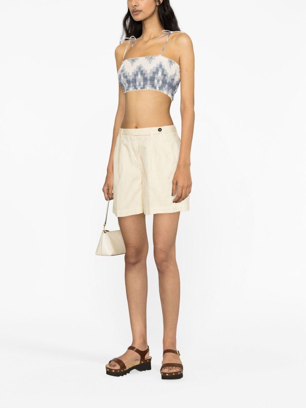 cotton-linen bermuda shorts - 3