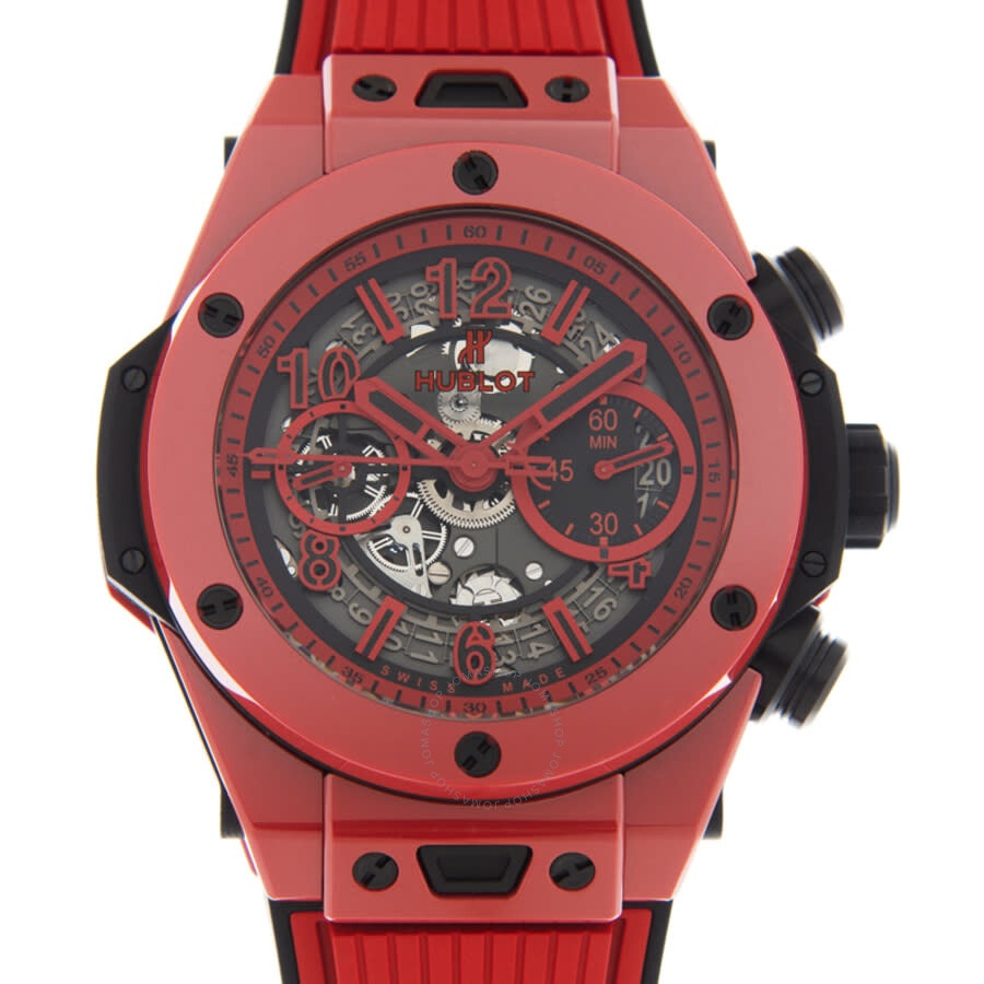 Hublot Big Bang Unico Limited Edition Red Magic Chronograph Automatic Matte Red Skeletal Dial Men's  - 2