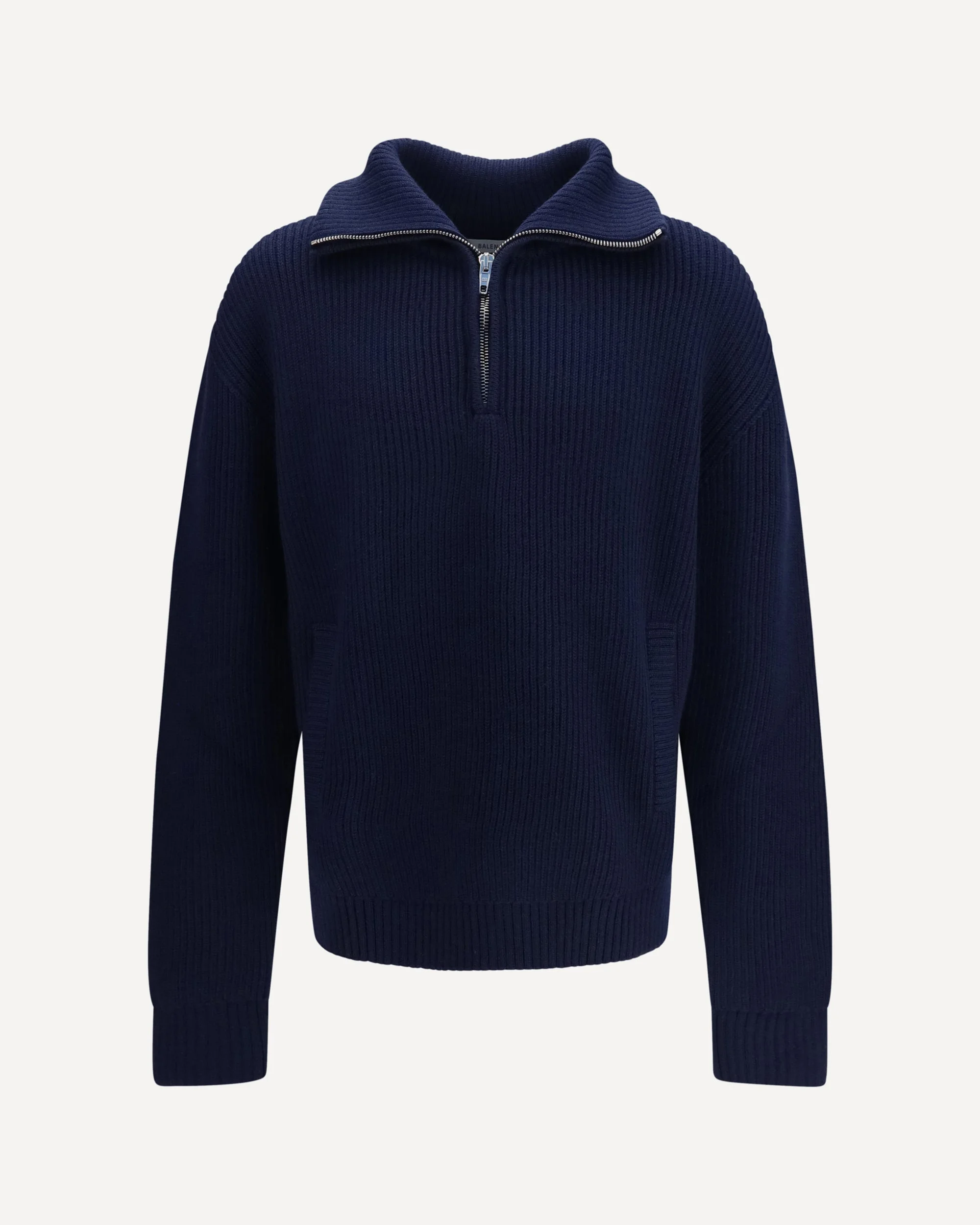 Ribbed knit zip Sweater - 1