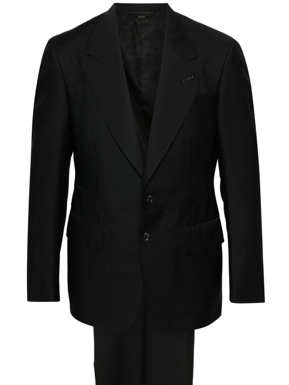 twill single-breasted suit - 1