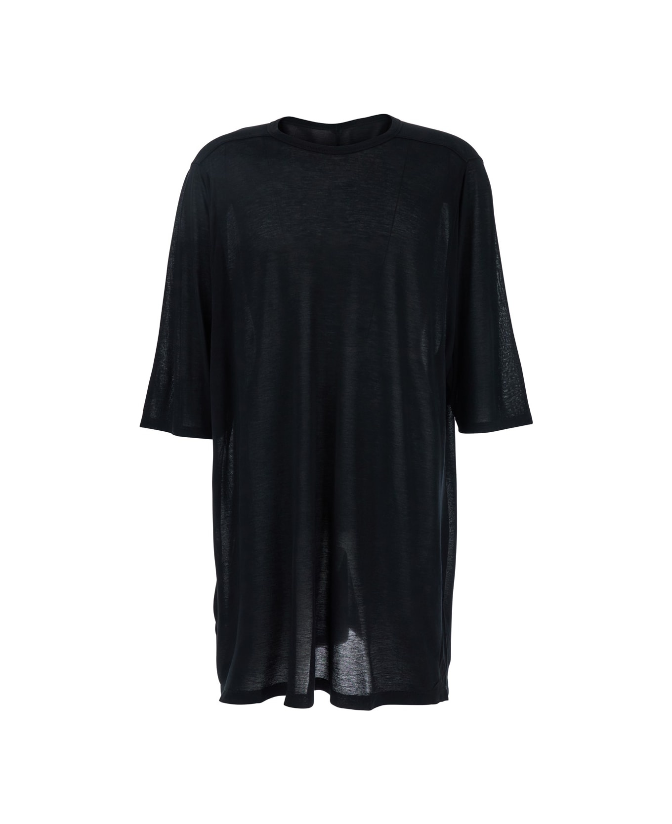 'jumbo' Black Round Neck T-shirt In Cotton Man - 1