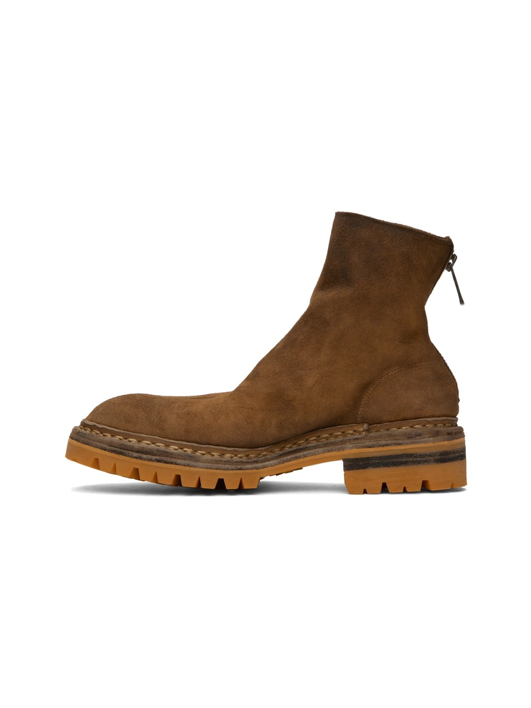 Guidi Back Zip Boot in Brown