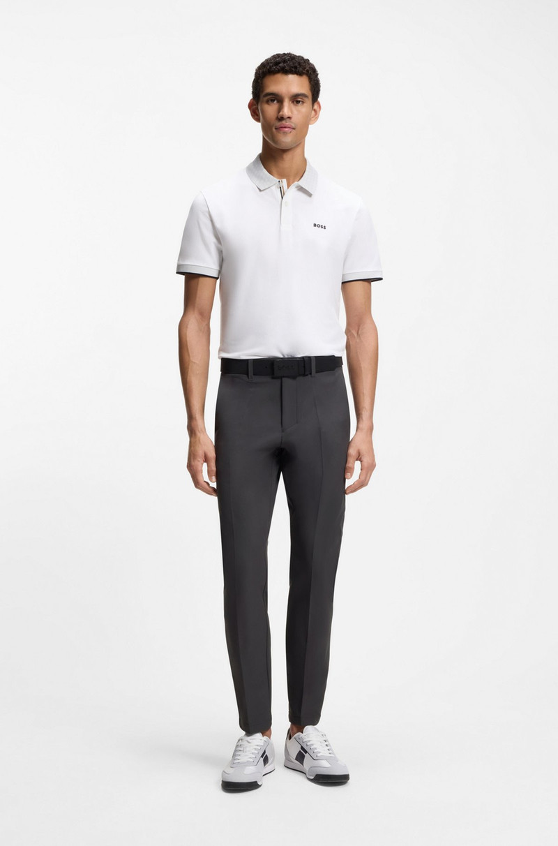 BOSS SLIM-FIT TROUSERS IN WATER-REPELLENT FABRIC outlook