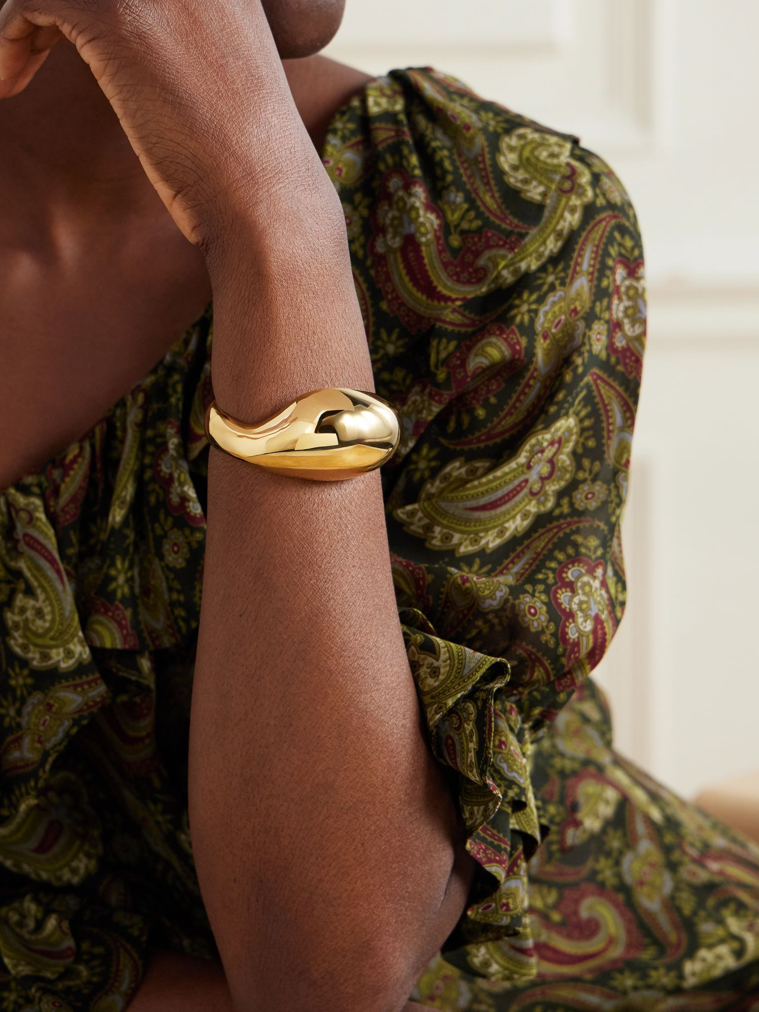 Brancusi gold-tone cuff Cream - 2
