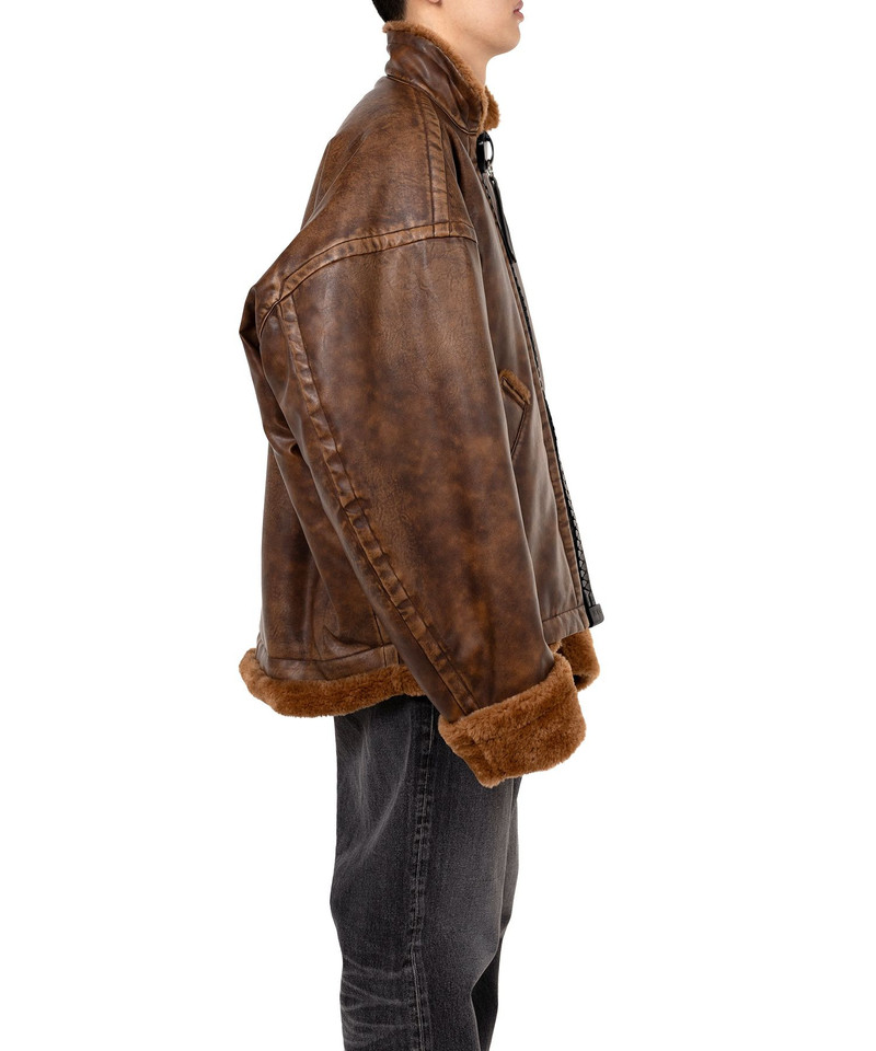 Coated Big Zip Boa Jacket 14