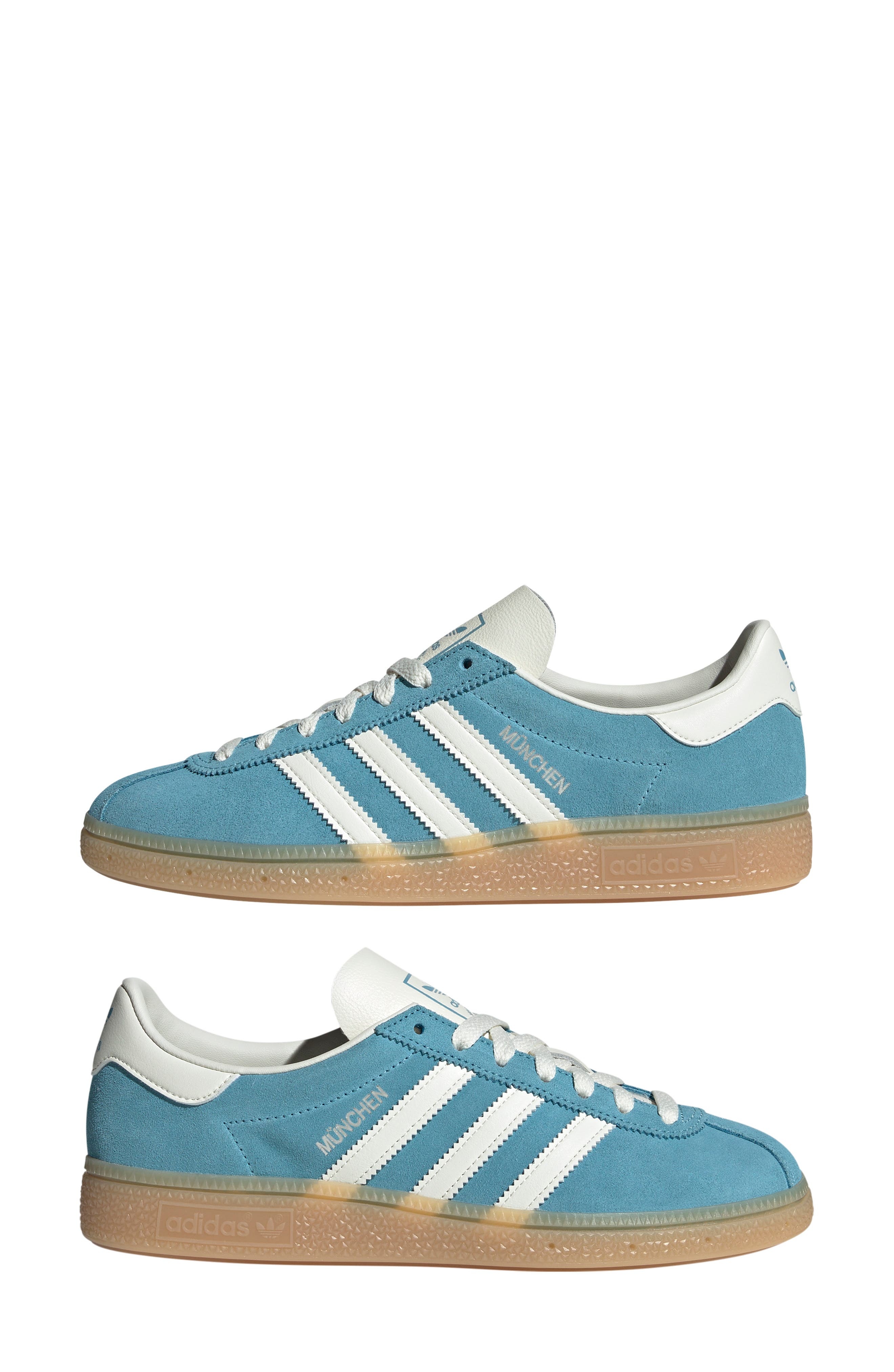 adidas München Sneaker in Blue/Off White/Silver at Nordstrom - 7