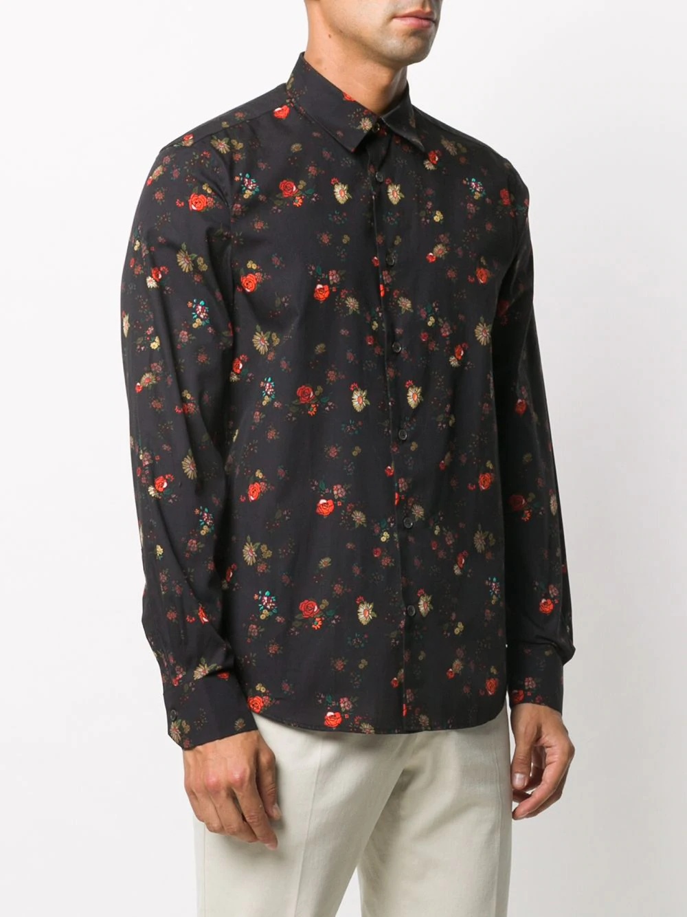 floral-print long-sleeved shirt  - 3