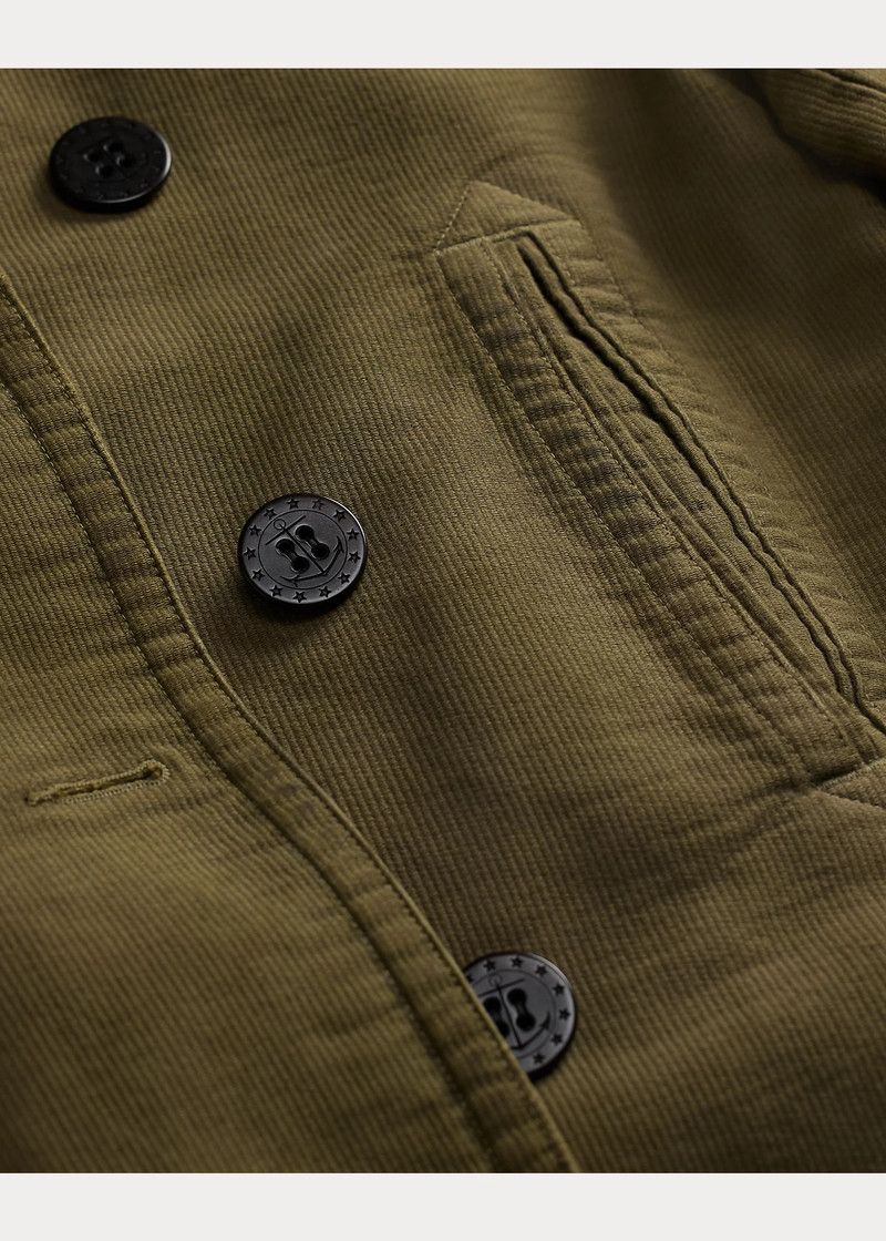 Textured Cotton Peacoat 5