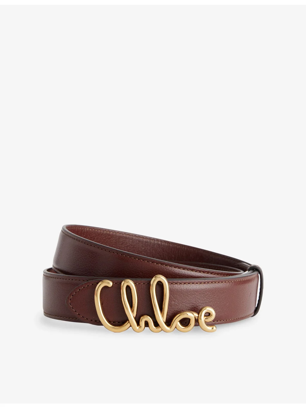 Logo-Plaque Leather Belt - 1