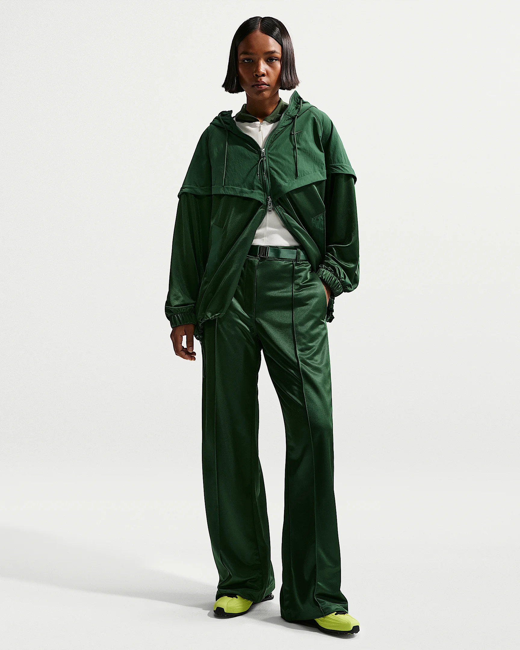 Nike Sportswear Women's Loose Mid-Rise Belted Pintuck Pants - 1