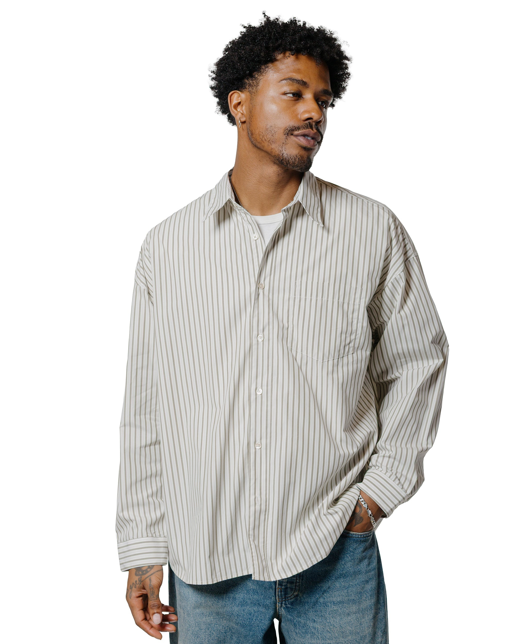 Stable Shirt Stripe Khaki - 2