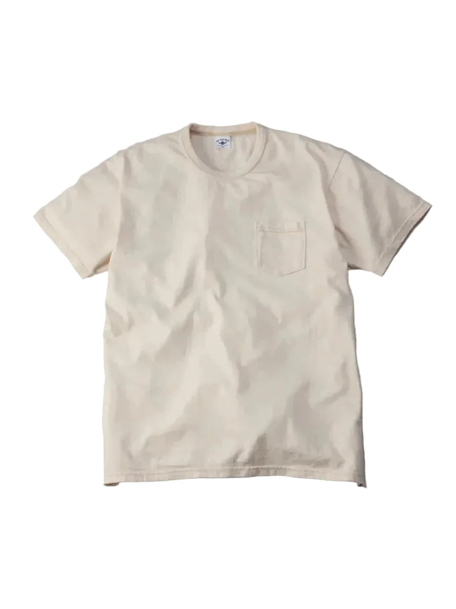 FN-THC-101P Three Needle Loopwheel Pocket Tee Natural - 1