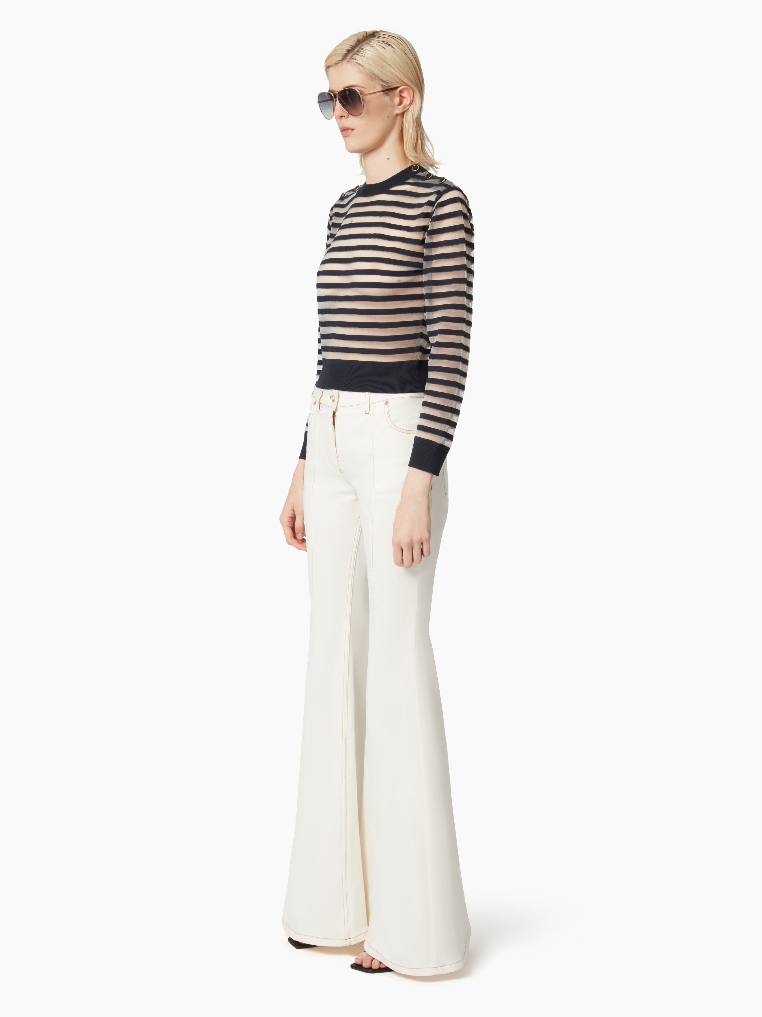 TRANSPARENT STRIPED SWEATER - 2