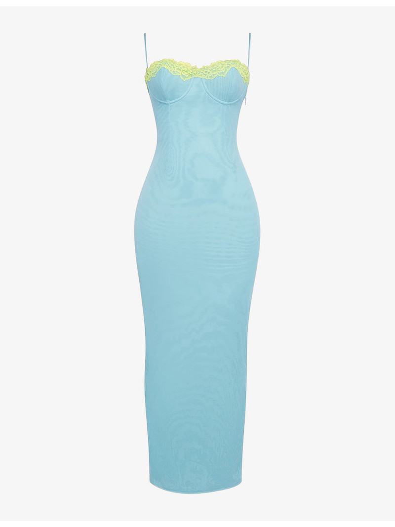 Aiza floral-print stretch-mesh maxi dress 1