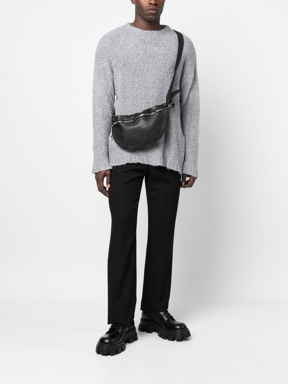 cracked-effect belt bag - 7