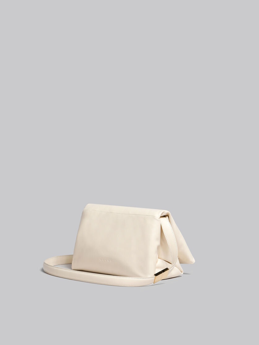 IVORY WHITE LEATHER PRISMA SHOULDER BAG - 3