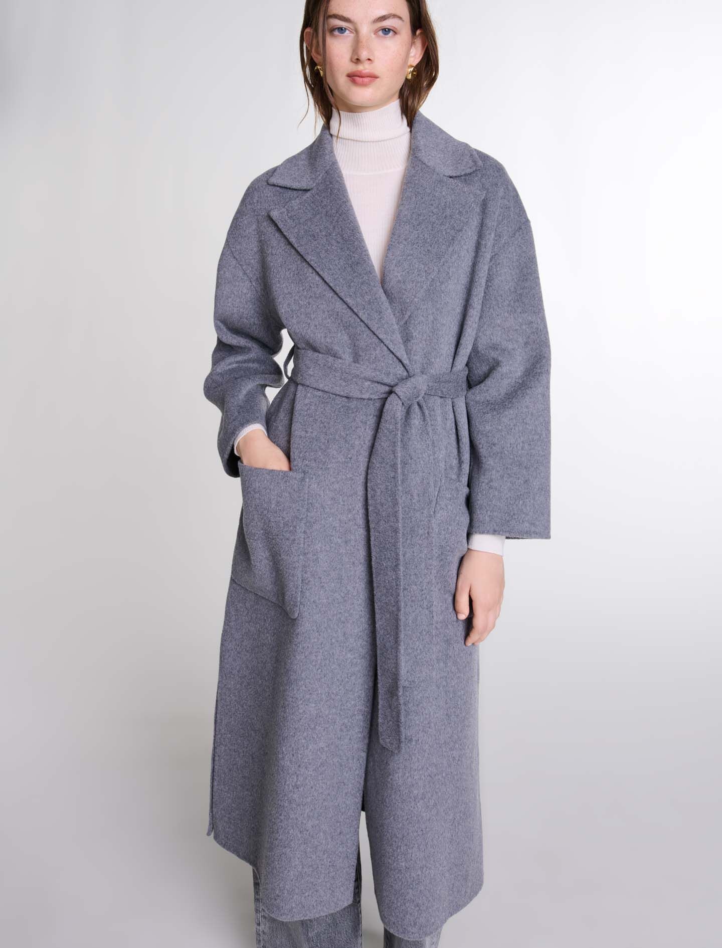Long double-faced coat with belt - 5