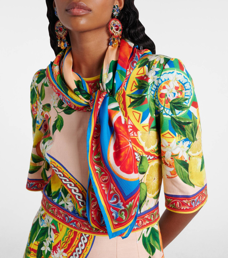 Dolce & Gabbana Printed silk twill scarf outlook