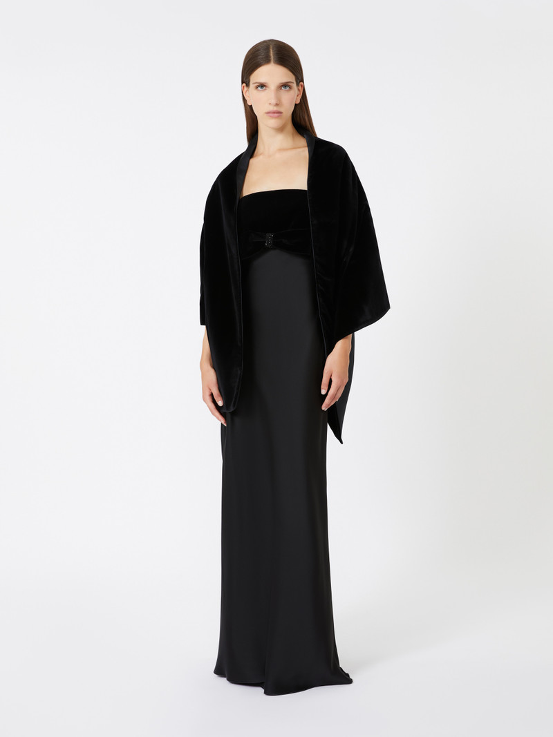 SMIRNE Reversible velvet and duchesse stole 1