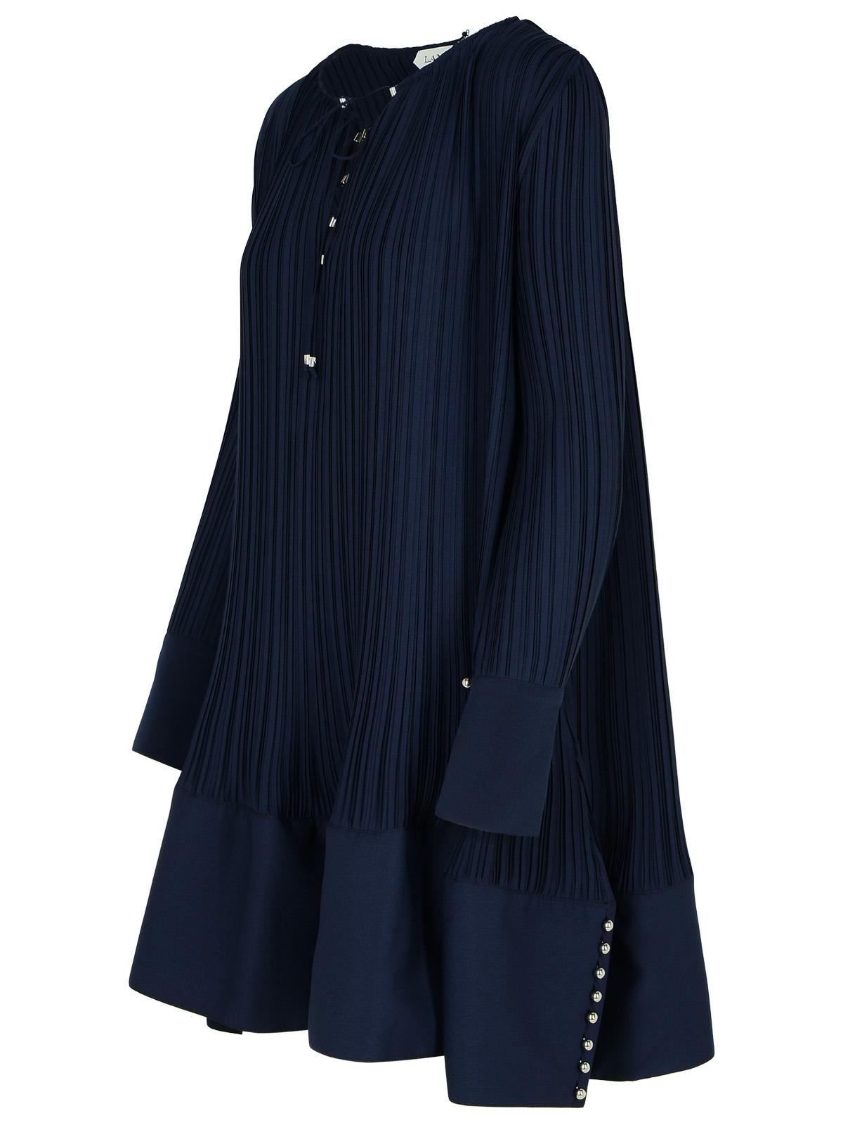 Lanvin 'Plissè' Navy Polyester Dress Women - 2