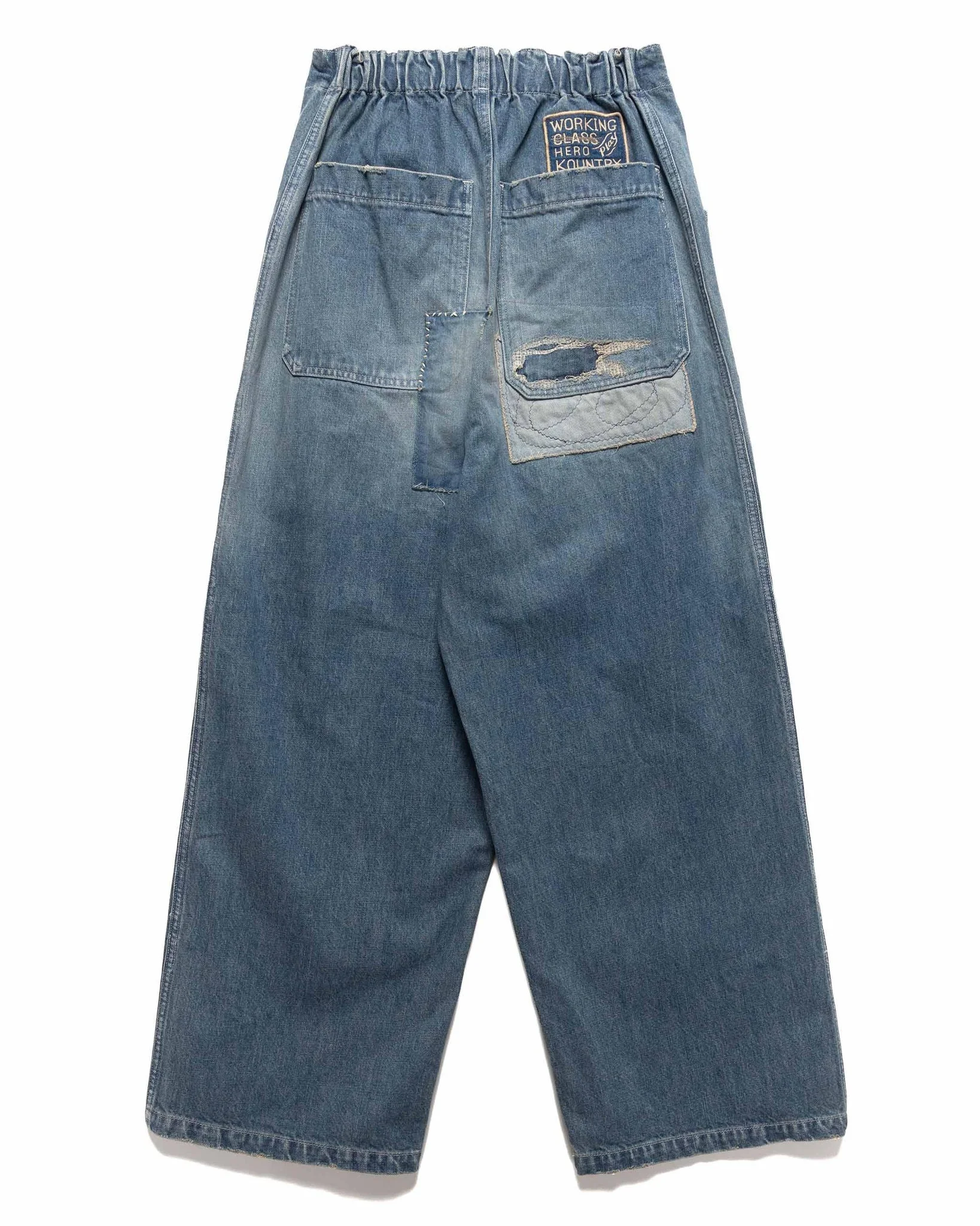 Kapital 14oz Denim W-Knee EASY Baggy Pants (DIXIE LUMBER Remake 