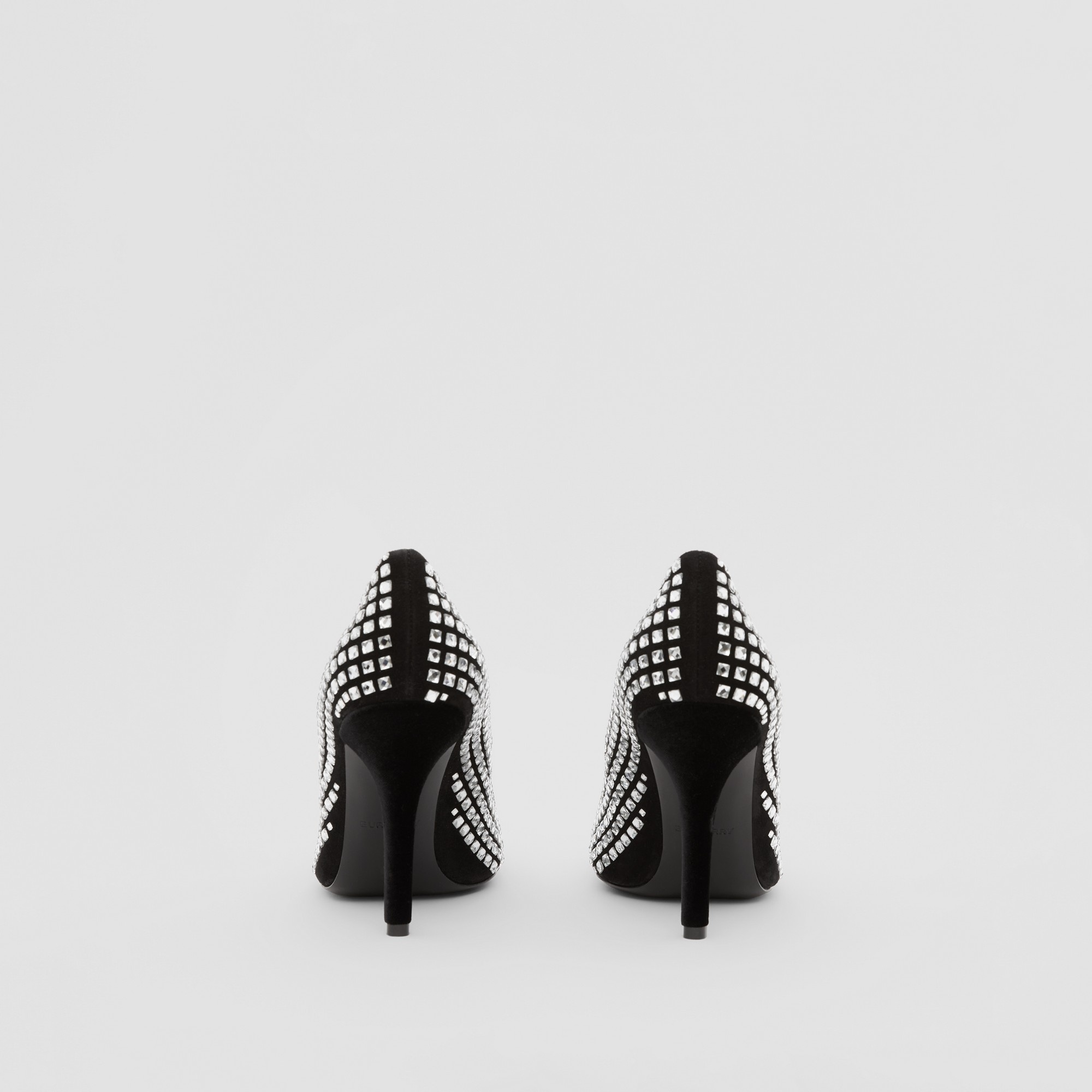 Crystal Detail Leather Point-toe Pumps - 5