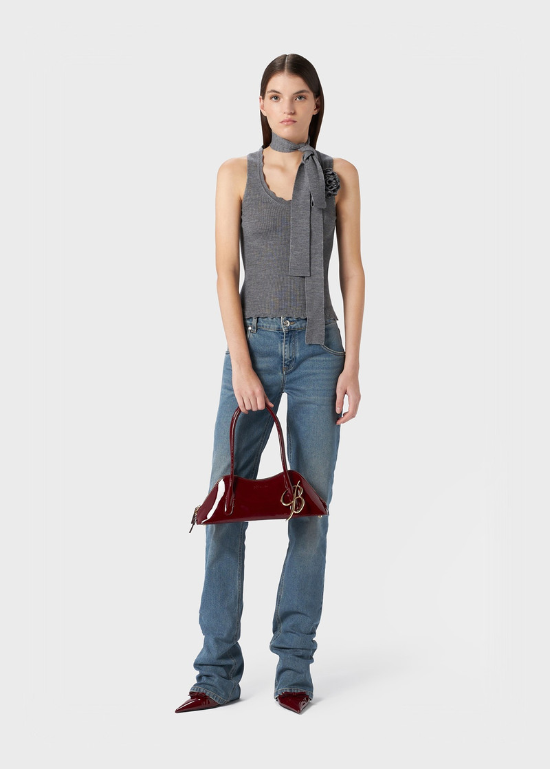 Blumarine BOOTCUT JEANS IN STONE-WASHED DENIM outlook