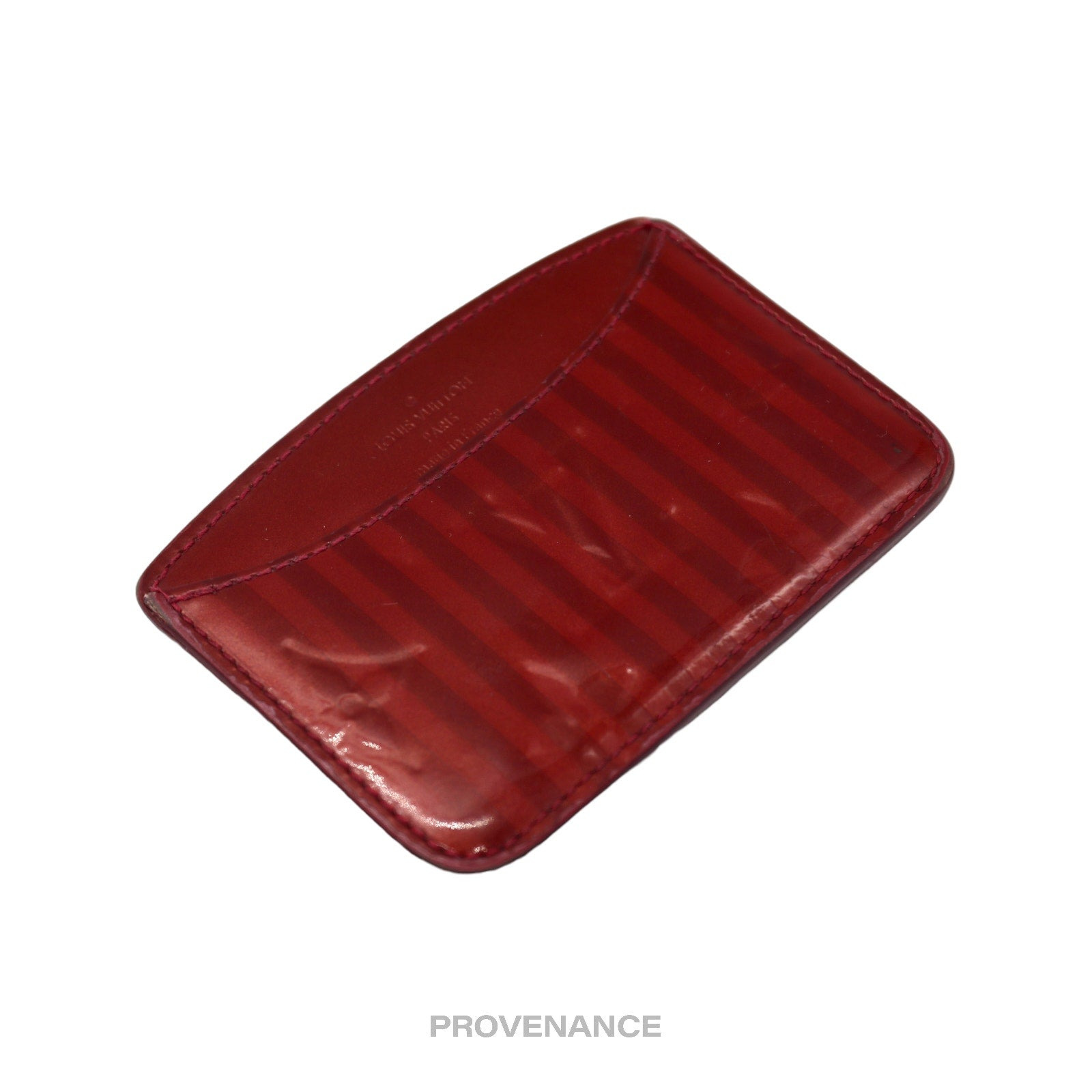 Louis Vuitton Card Wallet -  Red Vernis Rayures - 5