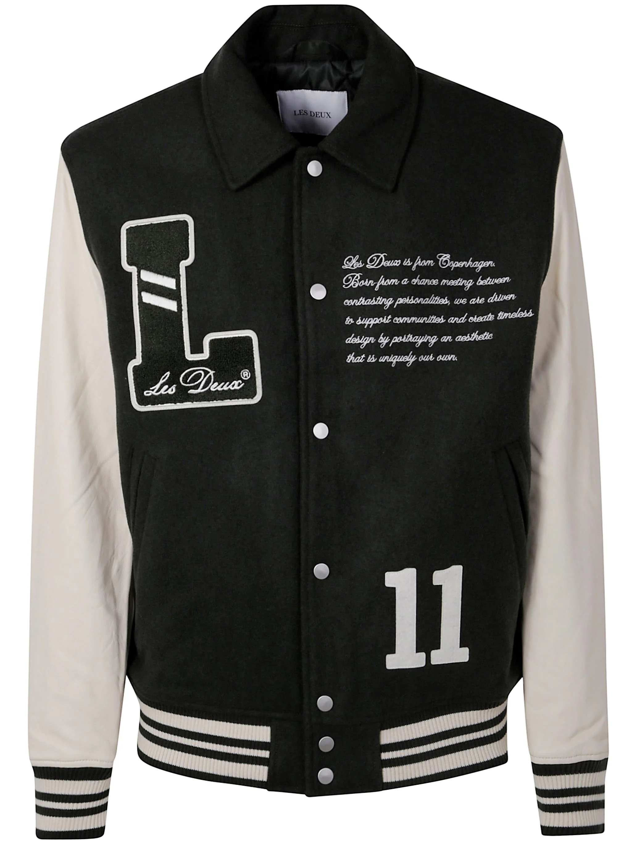 "Les Deux Varsity" Wool Jacket - 1