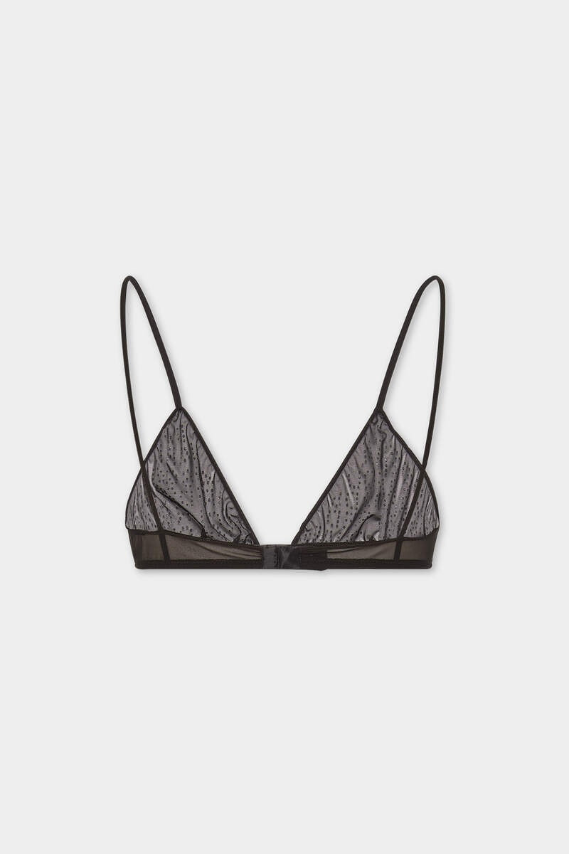 DSQUARED2 DSQUARED2 LOGO TULLE TRIANGLE BRA outlook