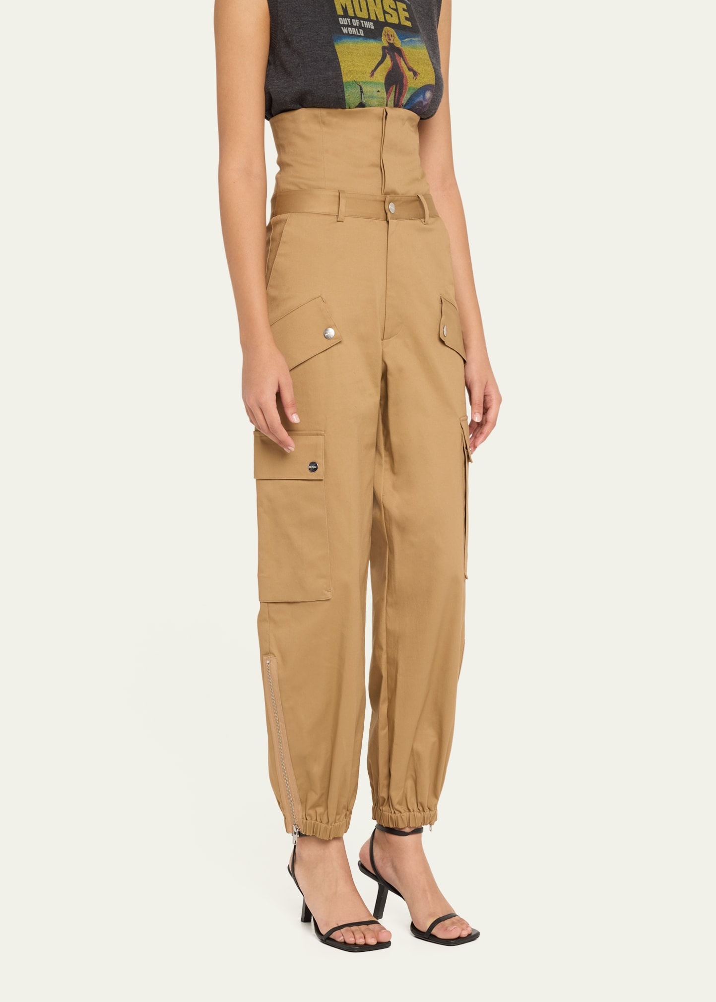 Double Waistband Cargo Pants - 4