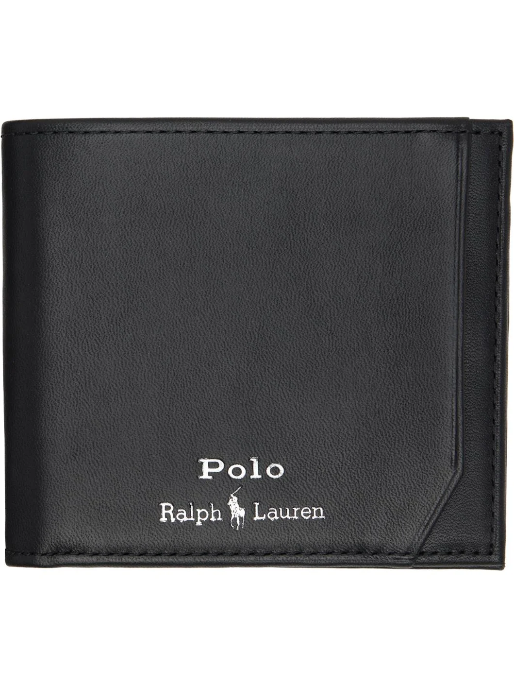 Black Smooth Leather Billfold Wallet - 1