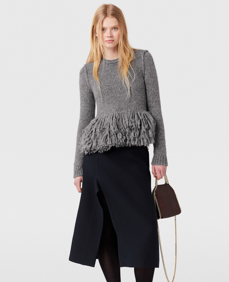 Feather Peplum Wool Sweater 1
