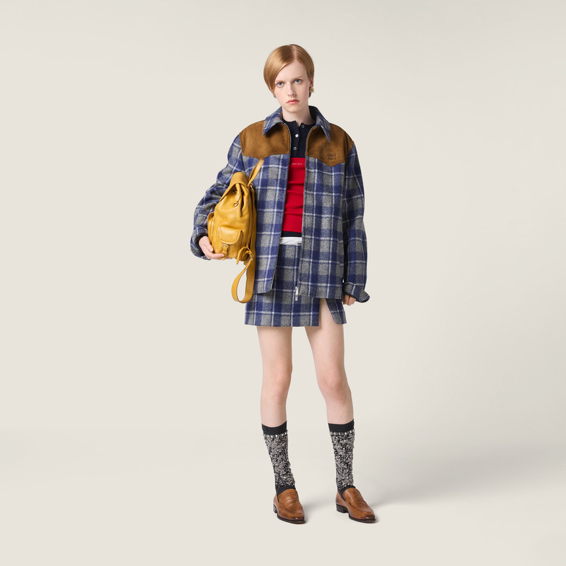 Miu Miu Checked blouson jacket outlook
