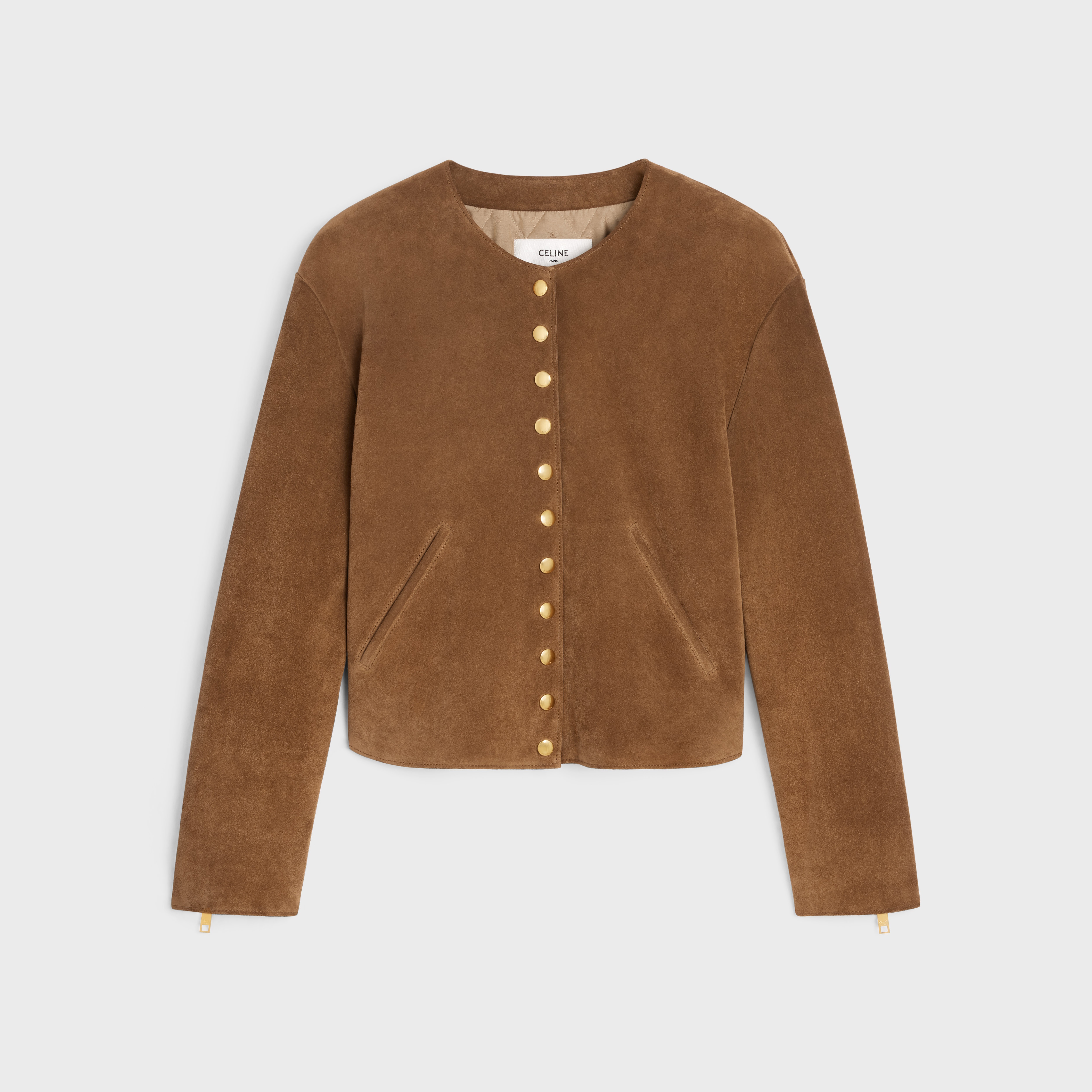 SPLIT CALFSKIN BIKER JACKET - 1