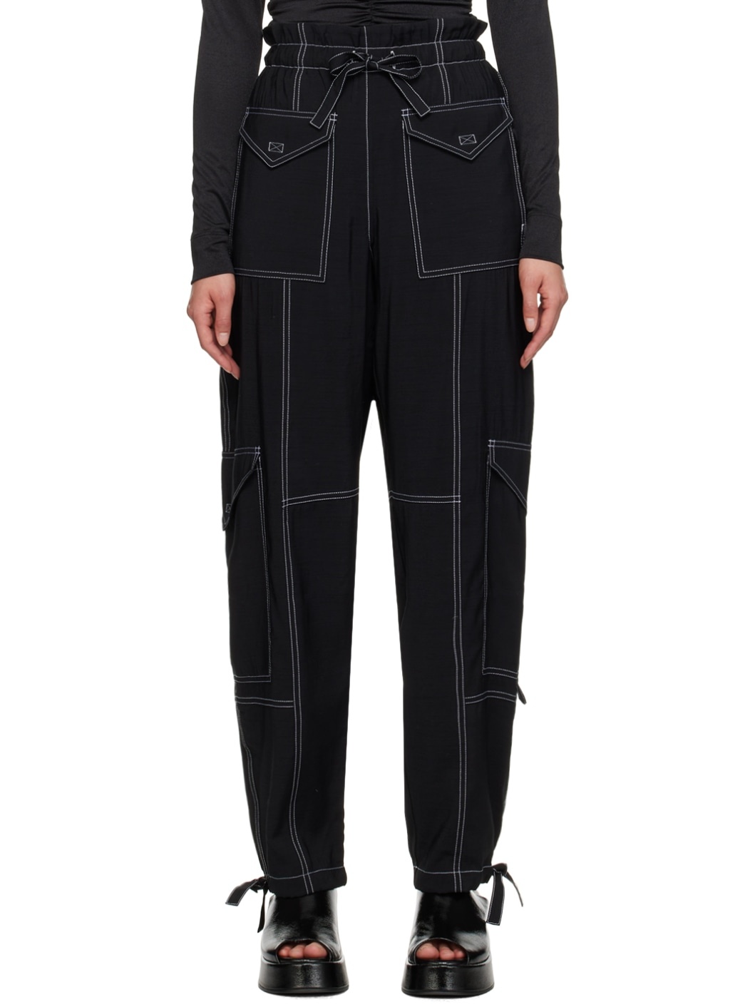 Black Pocket Trousers - 1