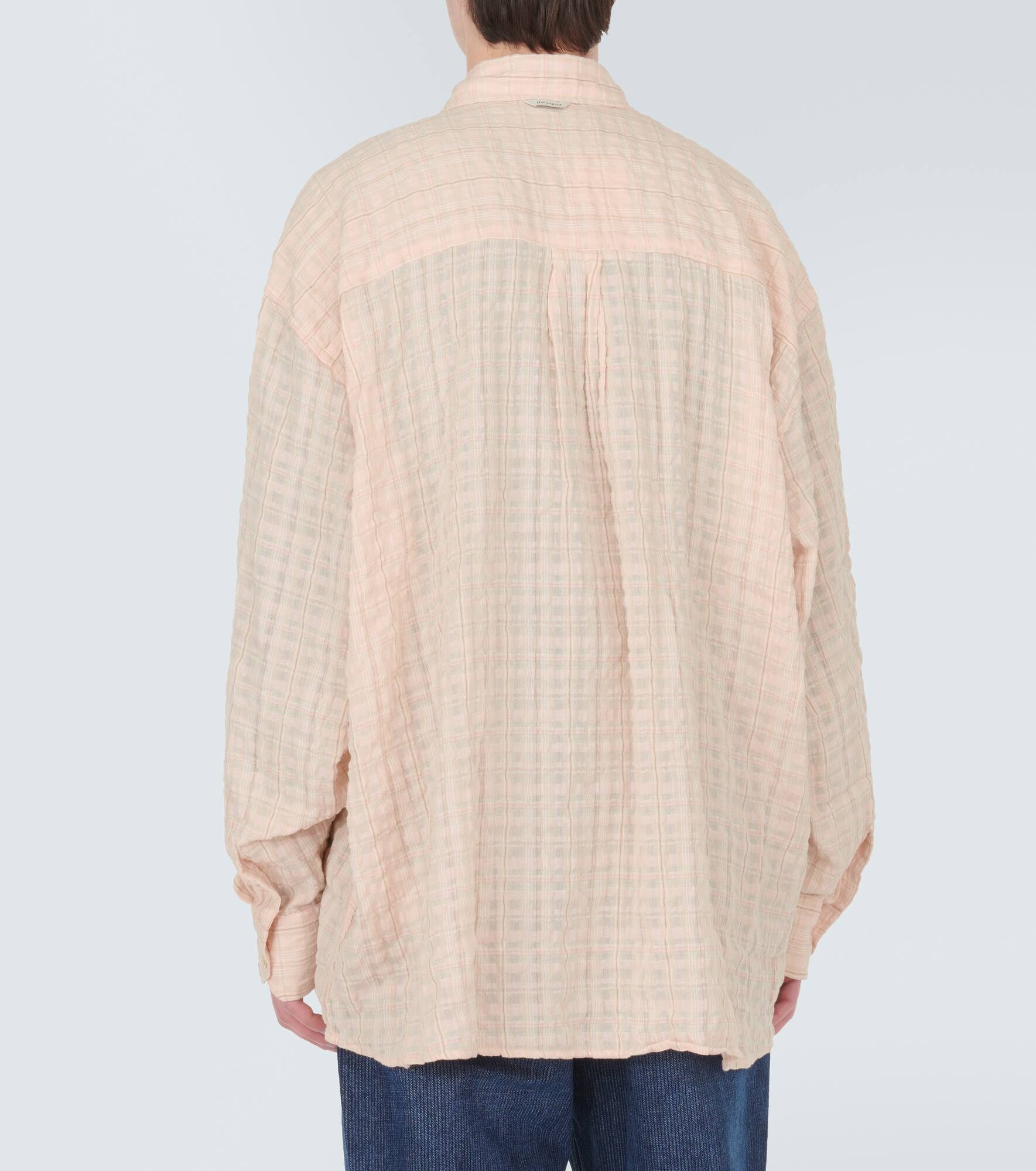 Borrowed checked seersucker shirt - 4