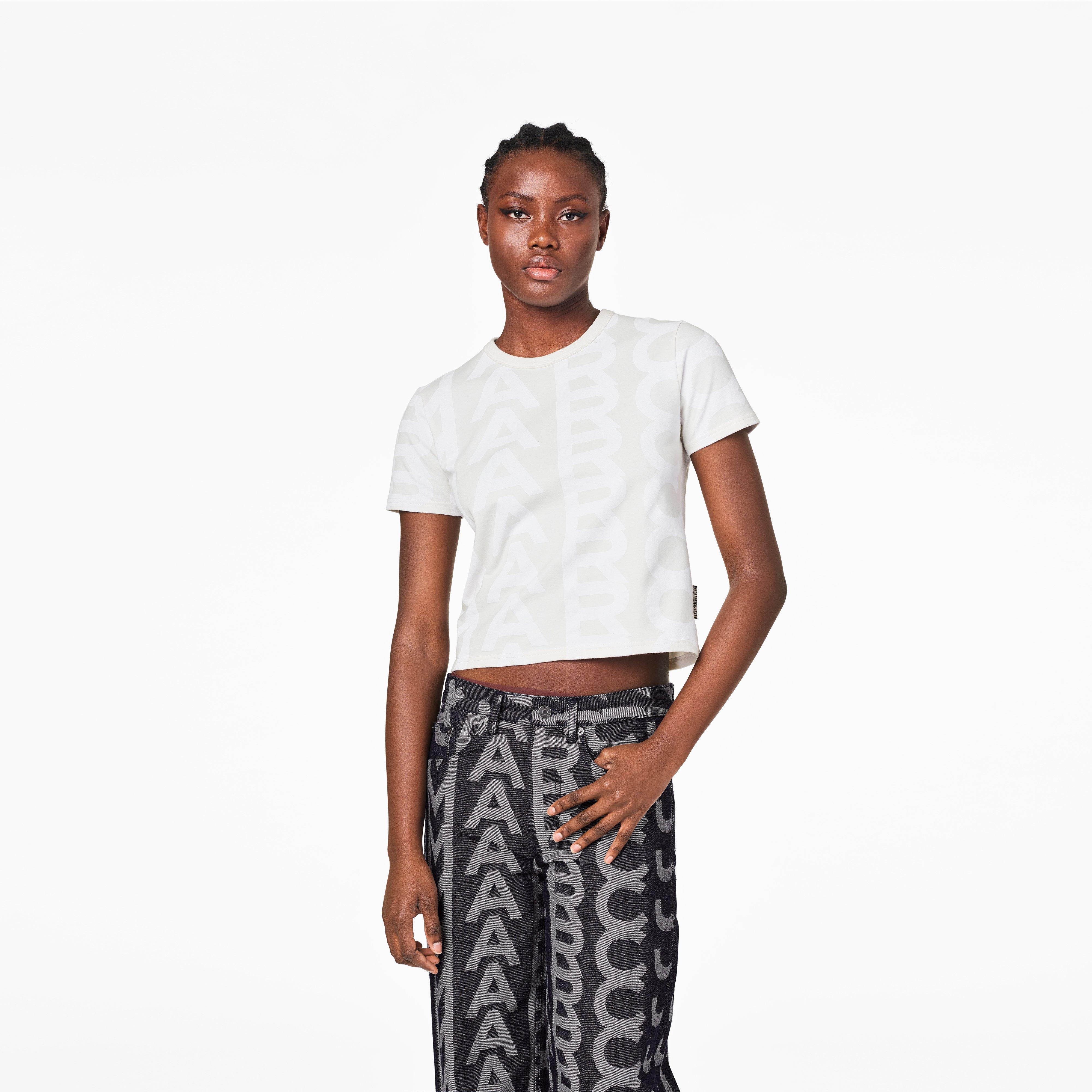 超セール☆MARC JACOBS MONOGRAM BABY TEE Marc Jacobs THE MONOGRAM BABY TEE | REVERSIBLE