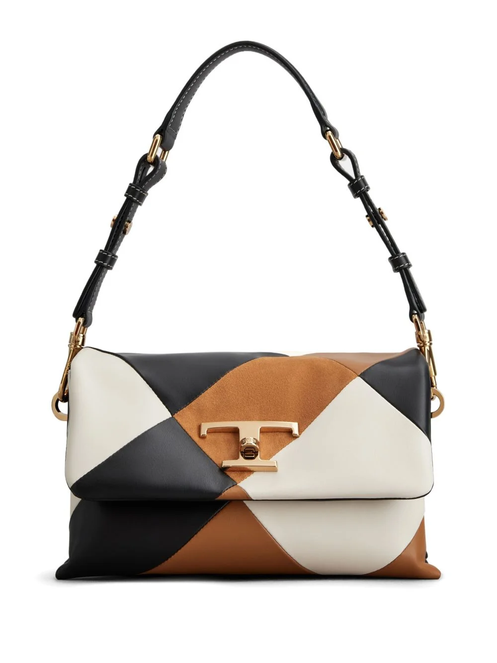 T Timeless patchwork shoulder bag - 1