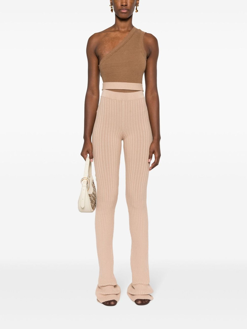 ANDREĀDAMO ribbed-knit flared trousers outlook