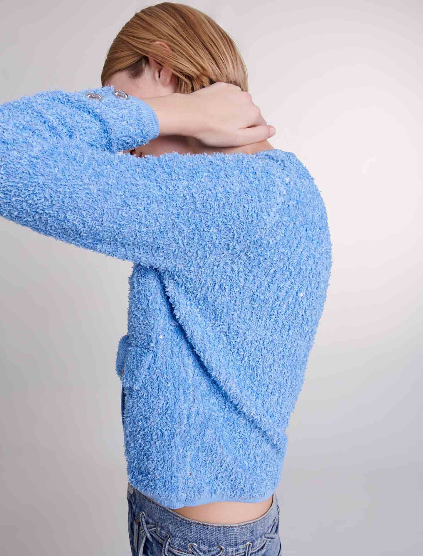 Sequin knit cardigan - 7
