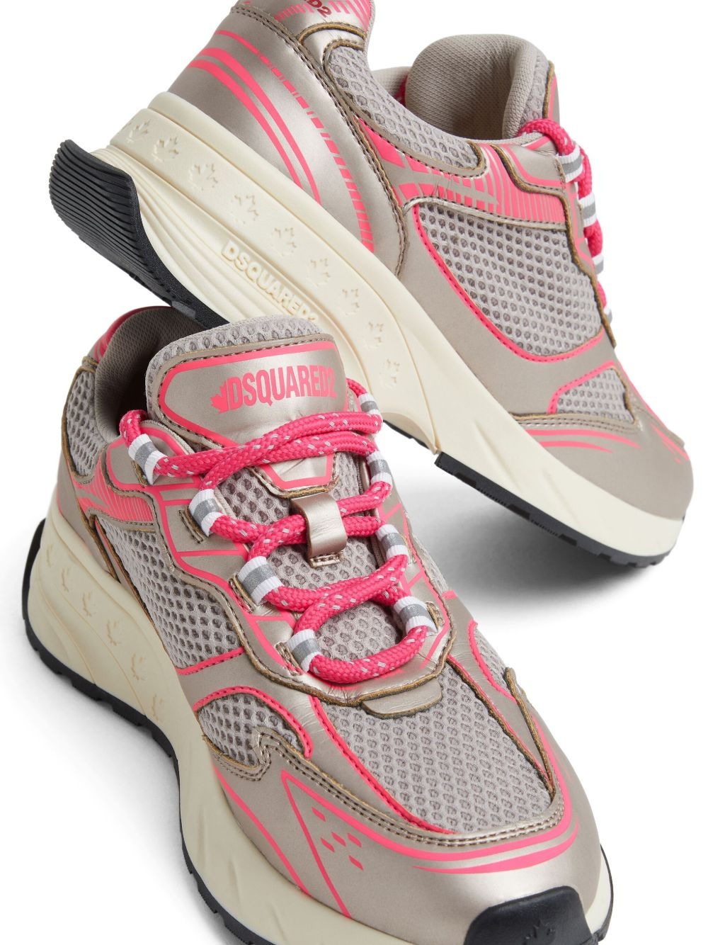 panelled sneakers - 4