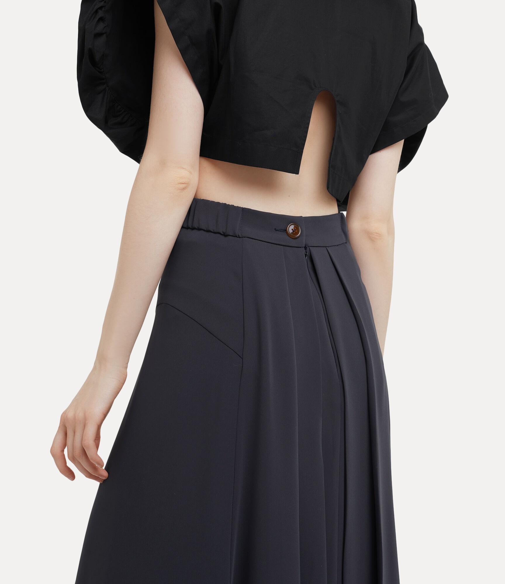 LONG BOXPLEAT SKIRT - 4