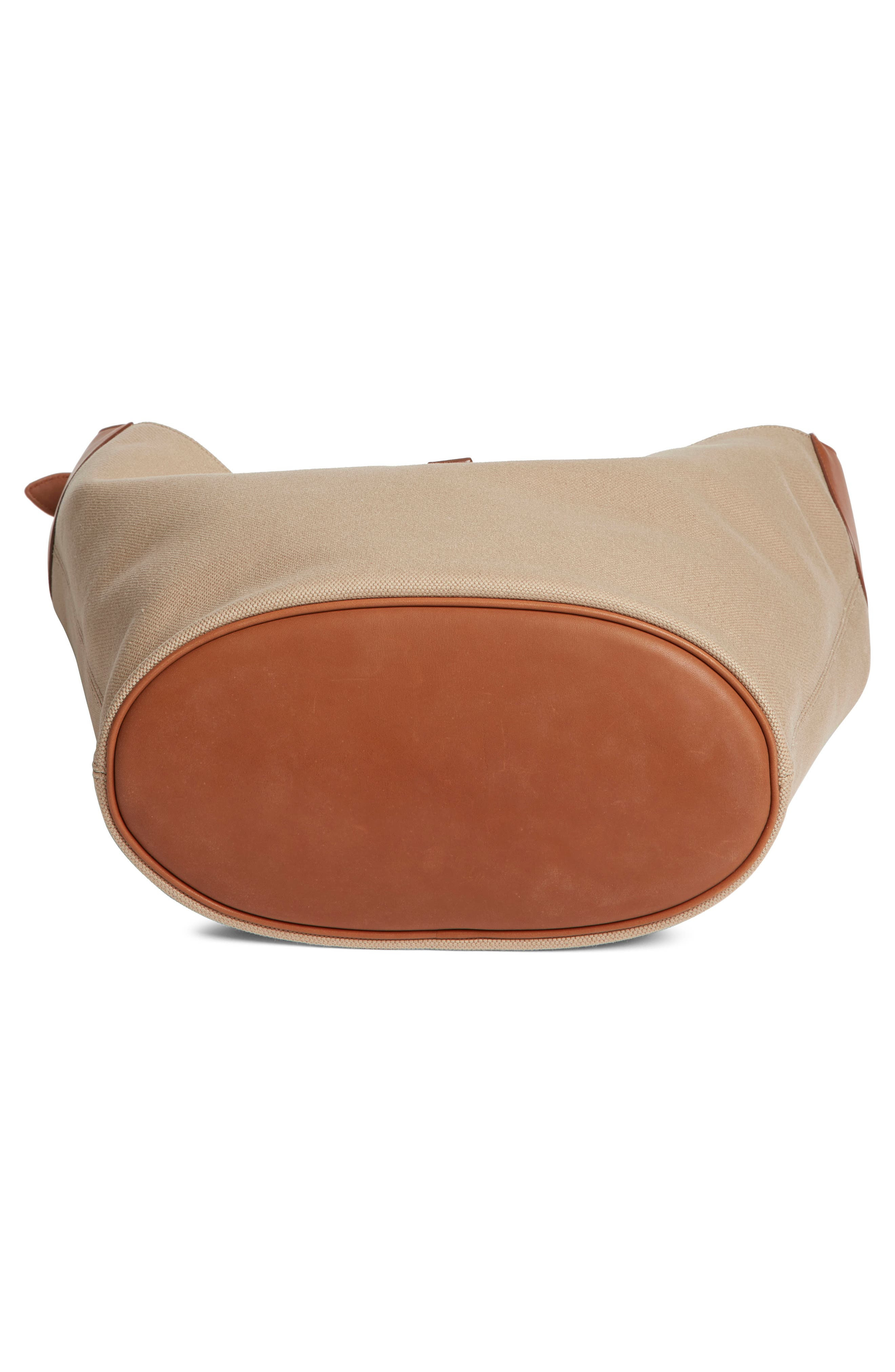 Saint Laurent Le 5 À 7 Canvas & Leather Hobo Bag in Desert Dust/Brick at Nordstrom - 5