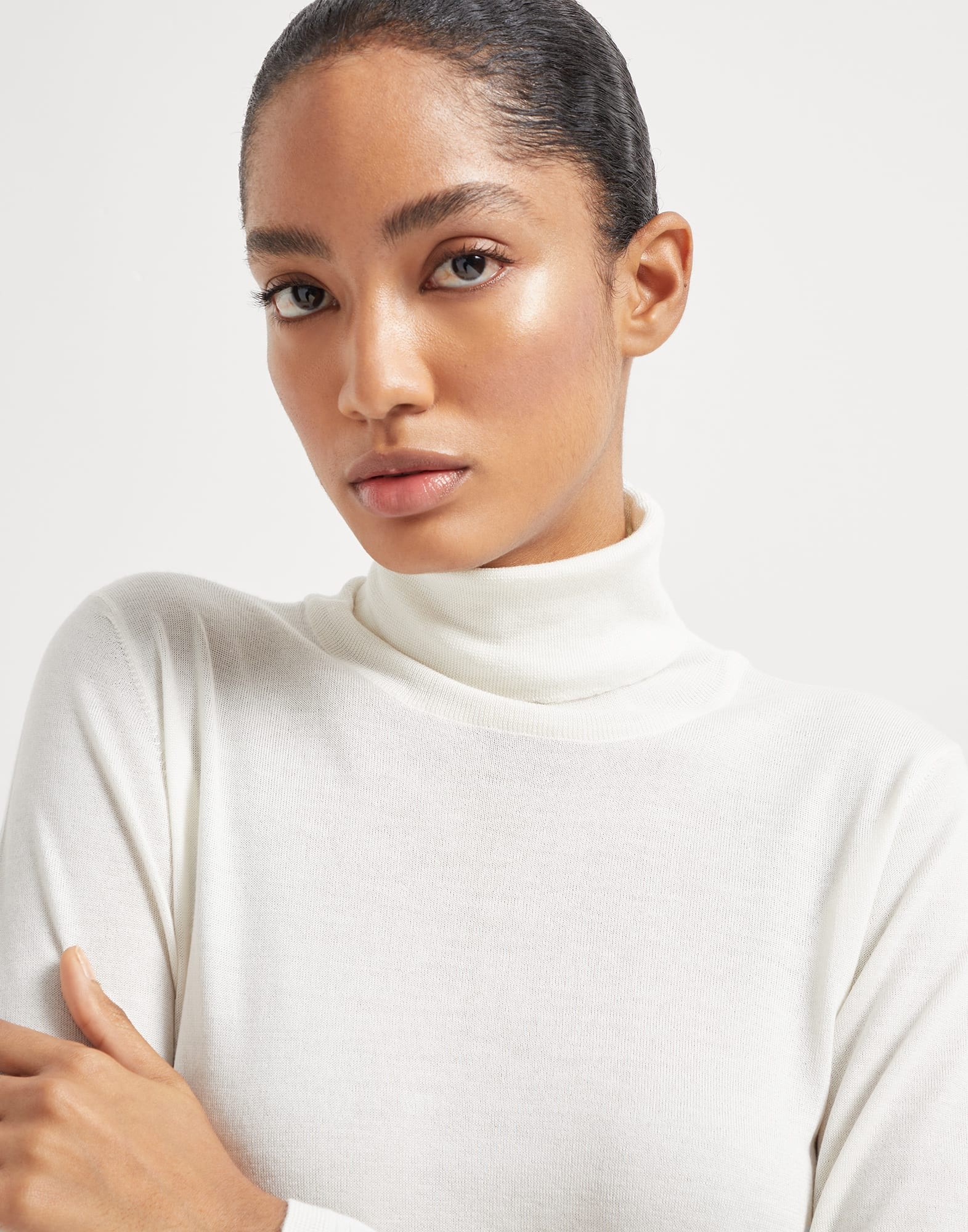 Cashmere and silk lightweight turtleneck sweater - 3