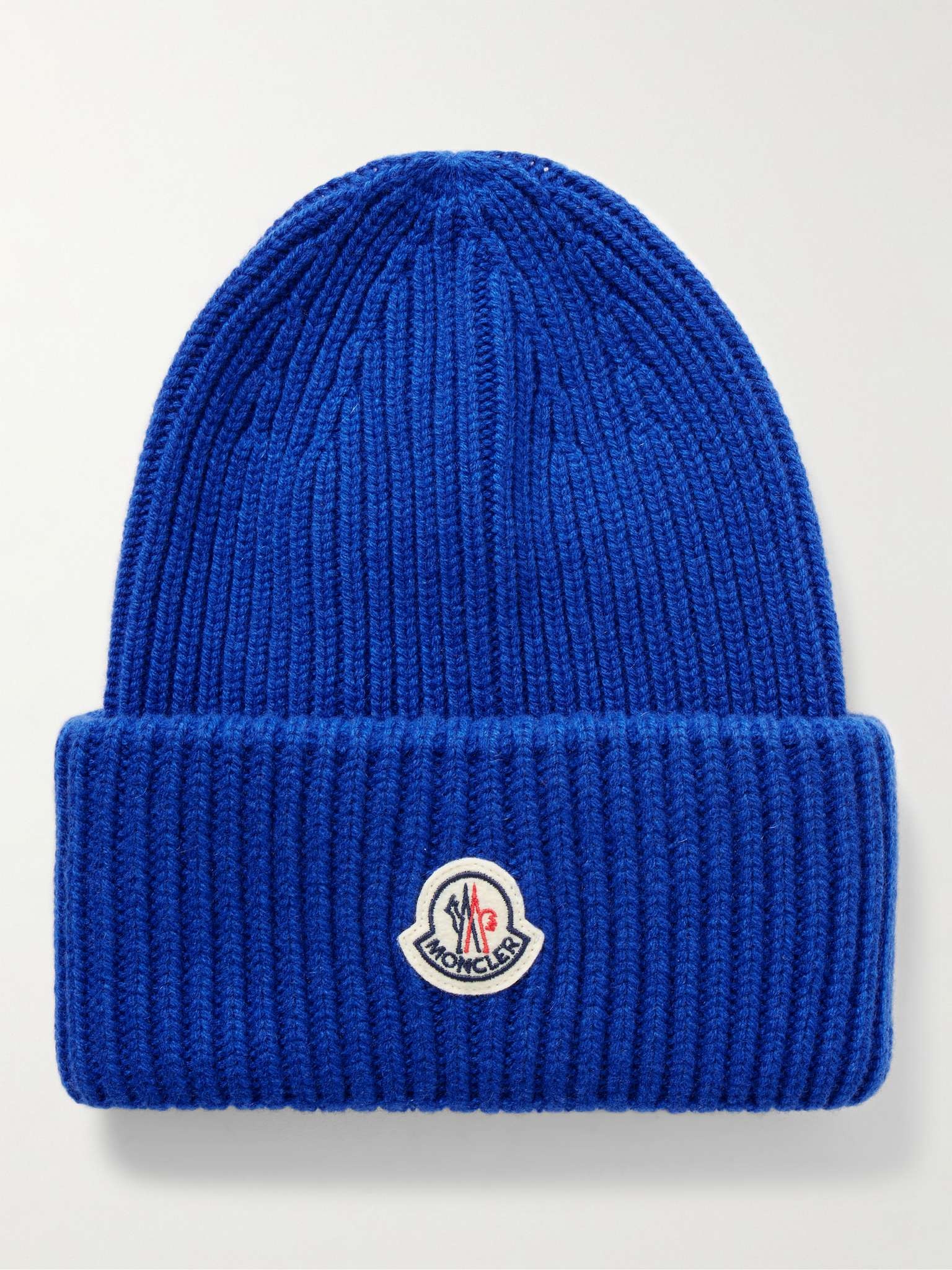 Logo-Appliquéd Ribbed Virgin Wool and Cashmere-Blend Beanie - 1